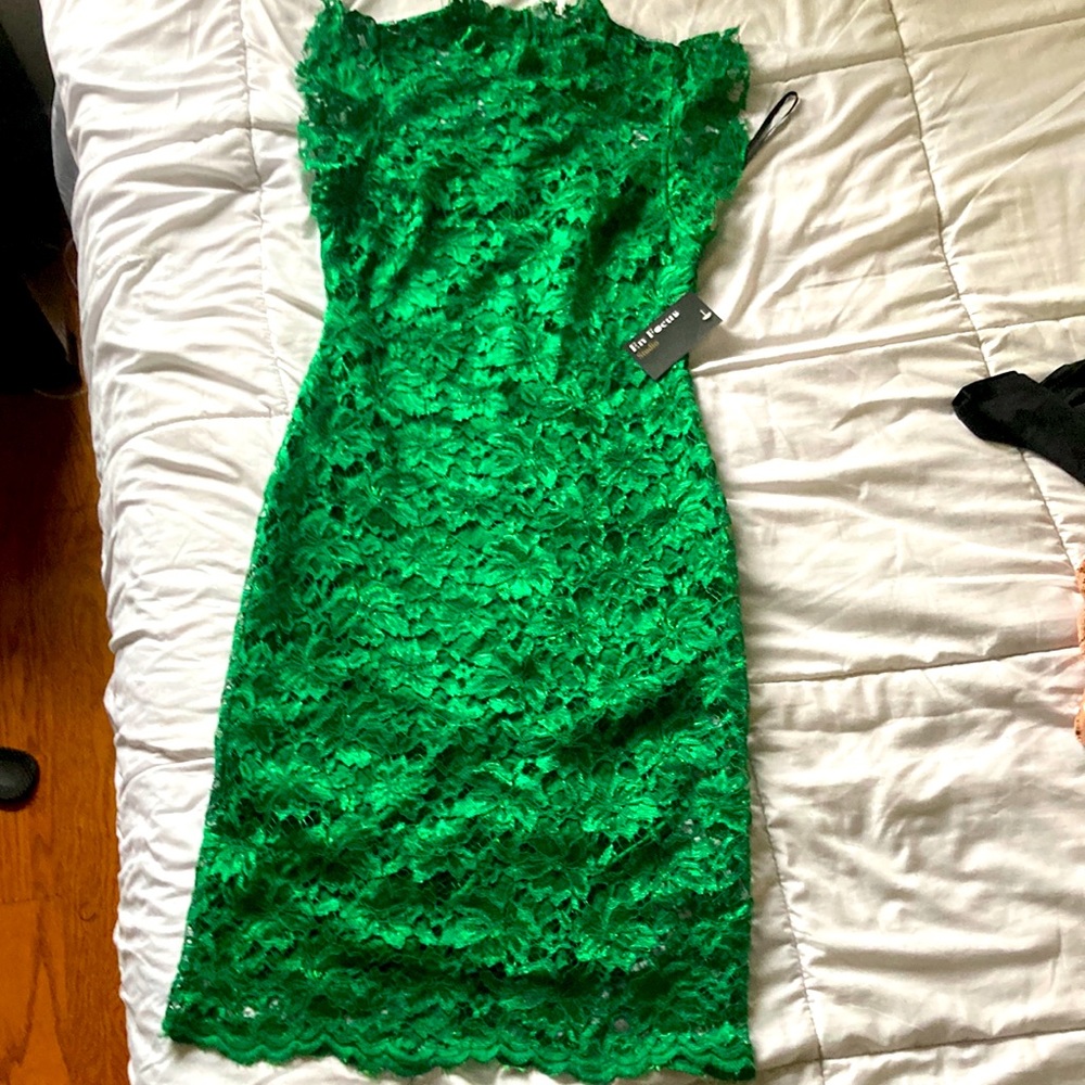 All Green Lace Womens Small Dress